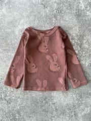 the campament  Rabbits Brown Baby Tshirt カンパメント 長袖Tシャツ(ブラウン)