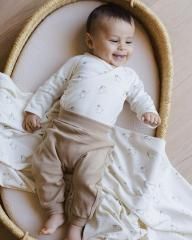 Quincy Mae SIDE SNAP BODYSUIT + PANT SET PENGUINS GOLD クインシーメイ ボディ+パンツセット(ペンギンゴールド)