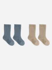 Quincy Mae SOCKS SET GOLD/ OCEAN GOLD-OCEAN クインシーメイ ソックス2足組(ゴールド/オーシャン)