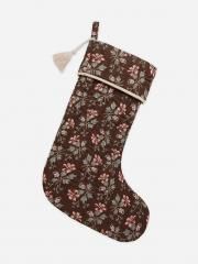 Rylee & Cru CHRISTMAS STOCKING FLORAL BROWN ライリー アンド クルー クリスマスソックス(ブラウン)