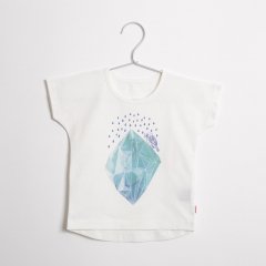 【SALE80%OFF】lil missie munster [リルミッシーマンスター] クリスタルとスズメのプリントTシャツ