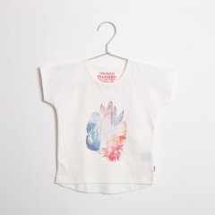 【SALE70%OFF】lil missie munster [リルミッシーマンスター] フェザープリントTシャツ