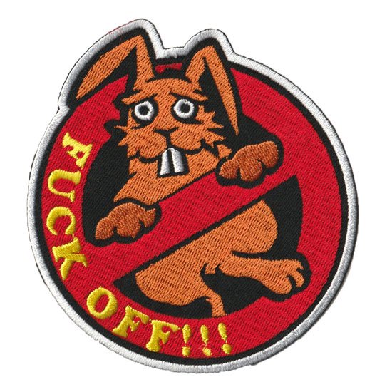 FUCK OFF RABBIT | 刺繍ワッペン | 阪神オリジナルマークワッペン作る