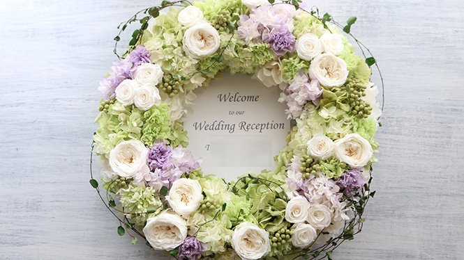 プリザーブドフラワーウェルカムボード - 結婚式の贈呈花、結婚祝い