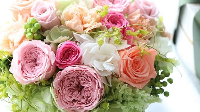 商談中　プリザーブドフラワーアレンジ　No.176 2点セット（中） 商談中 プリザーブドフラワーアレンジ No.176 2点セット（中）