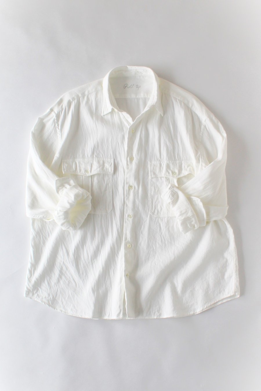 porter classic rollup shirts ホワイト
