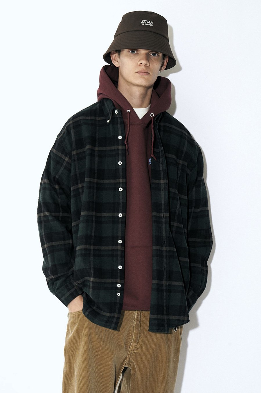 SEDAN ALL-PURPOSE（セダン オールパーパス）Twill Plaid Big BD Shirt