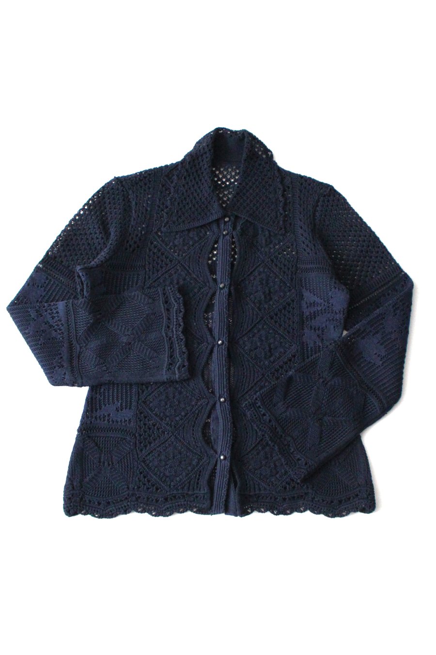 Mame Kurogouchi（マメ クロゴウチ）Cotton Lace Knitted Cardigan 
