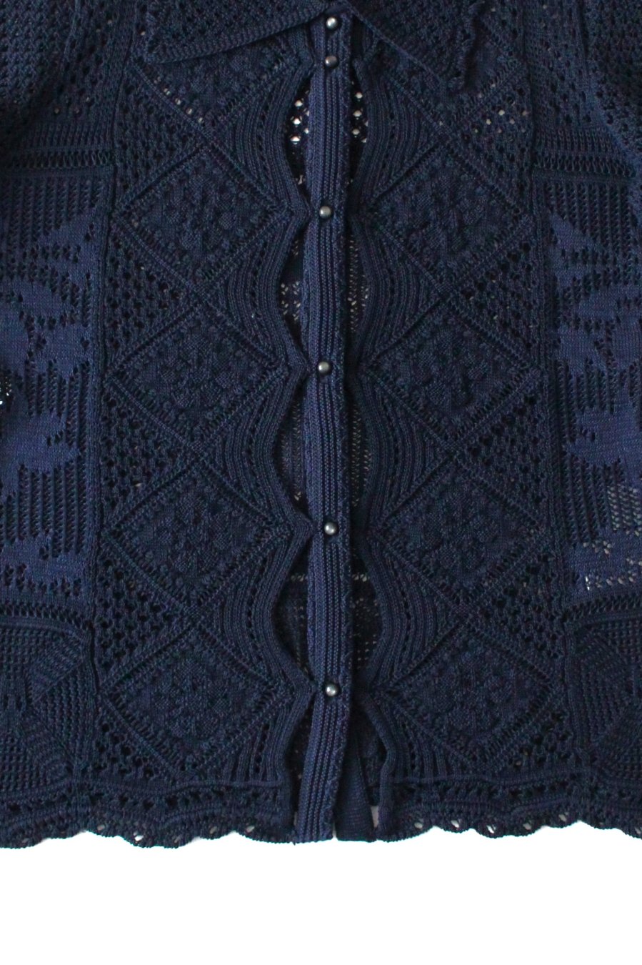 Mame Kurogouchi（マメ クロゴウチ）Cotton Lace Knitted Cardigan 
