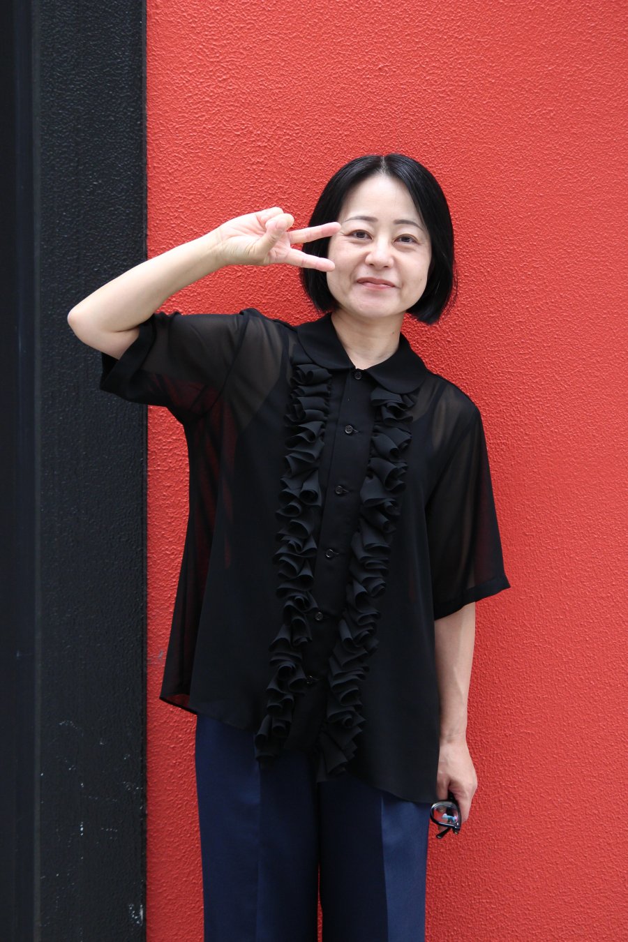 13,230円noir kei ninomiya パフスリーブ ショートシャツ ブラウス