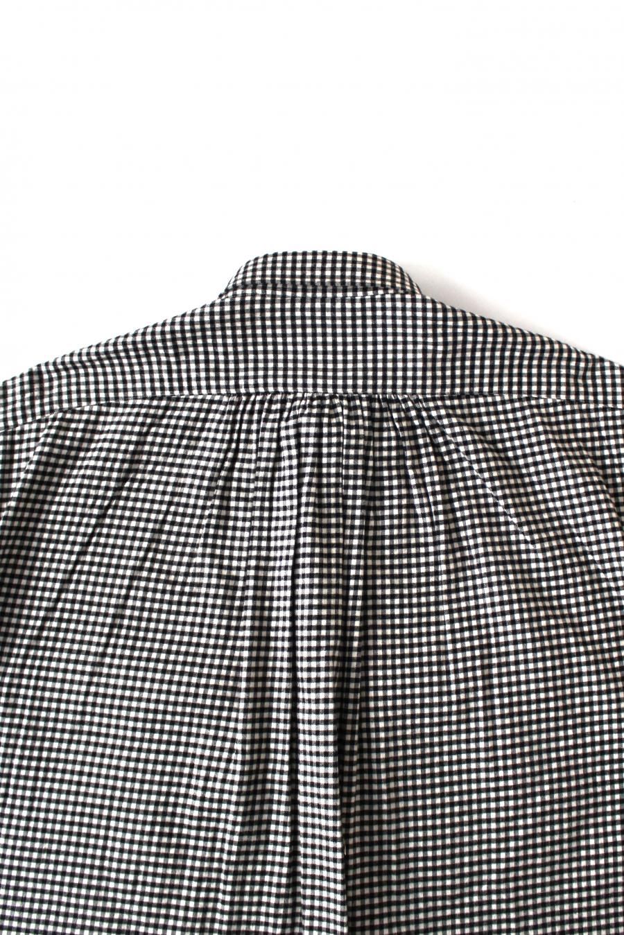 ポータークラシック ロールアップシャツ ギンガムチェック ブラック XL
