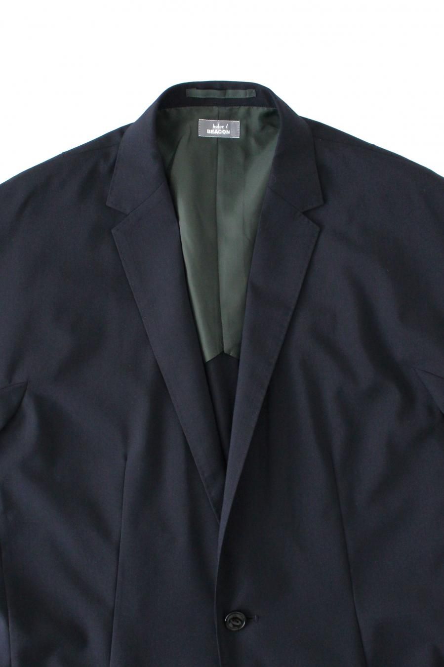 Kolor BEACON ネイビーブレザー　シングル2B AMENOHI シングル2Bブレザー（はっ水、ストレッチ