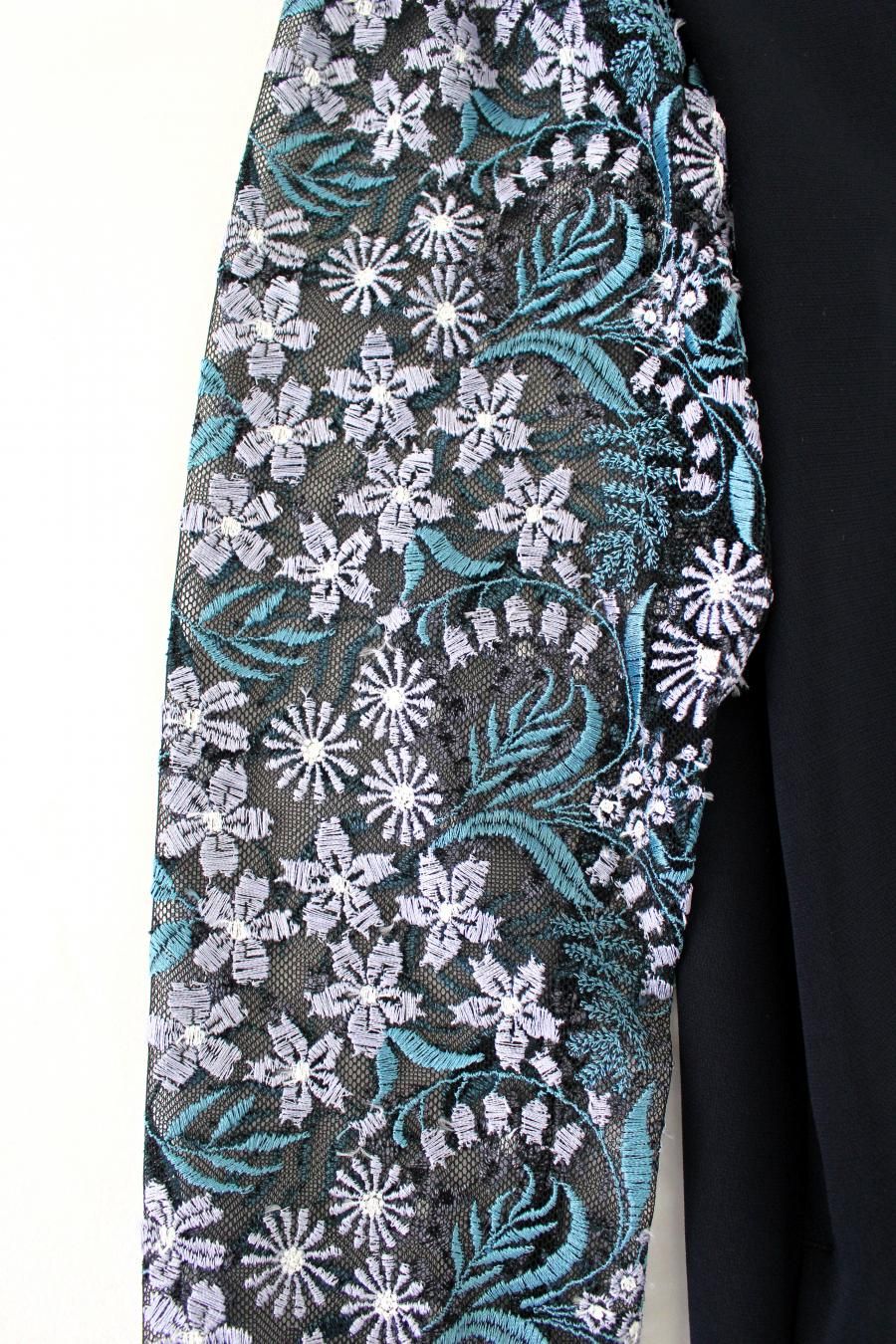 Mame Kurogouchi（マメ クロゴウチ）Floral Lace-Sleeve Classic Dress