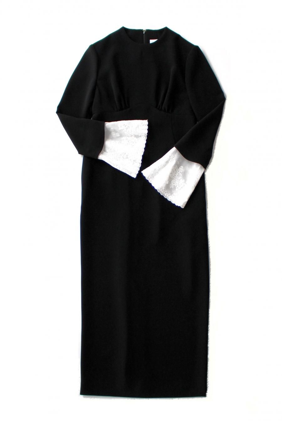 Mame Kurogouchi コード刺繍レース　シルクウールドレス Mame Kurogouchi コード刺繍レース シルクウールドレス