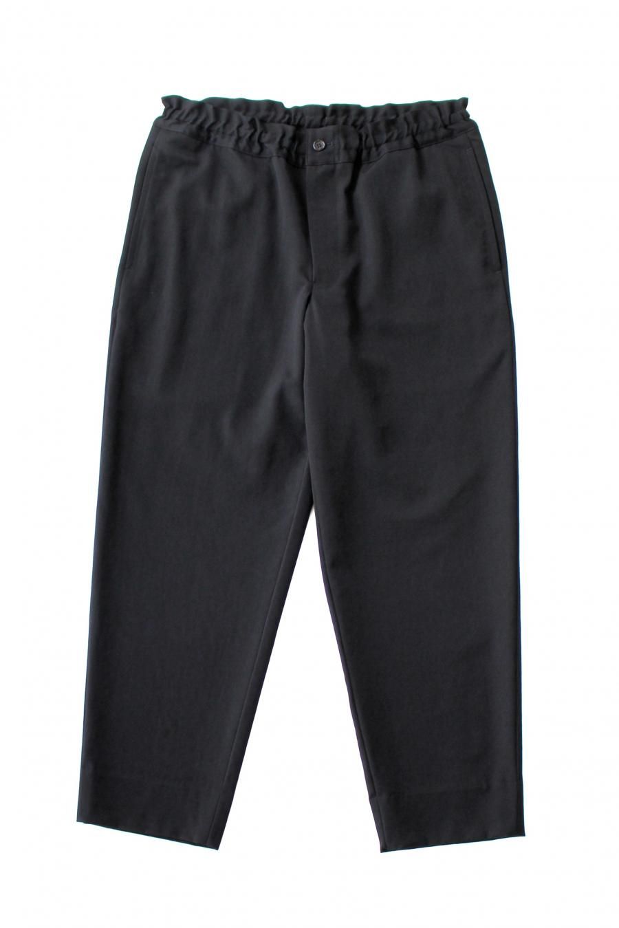 【ほぼ新品】コムデギャルソン・オムドゥのイージースラックス　縮絨ウール 黒 COMME des GARÇONS HOMME DEUX（コムデギャルソン オムドゥ）ウール