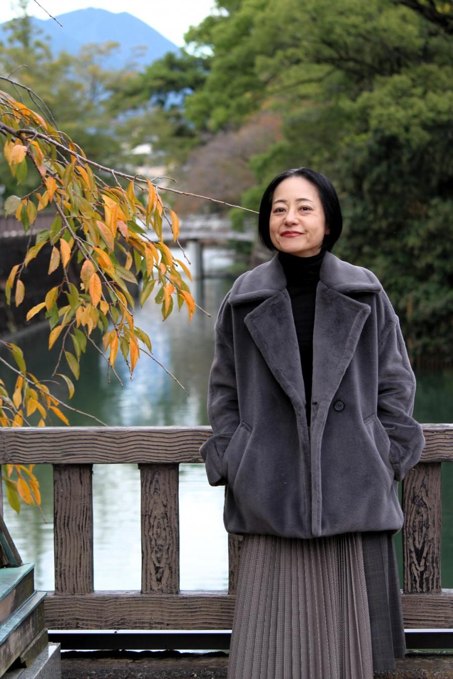 【cinoh】グレー ボアコート CINOH（チノ）BOA MIDDLE COAT 公式通販