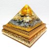 黄金の華　オルゴナイトピラミッド（専用台座付）