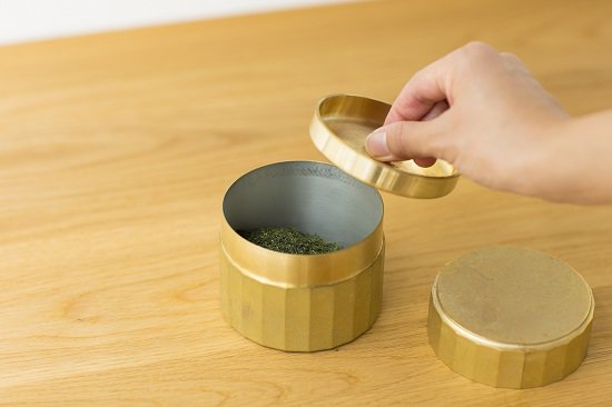 すすむ茶筒】（真鍮）二上（FUTAGAMI）製茶缶・茶筒｜オリジナル茶具 
