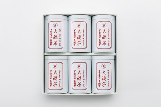 【大福茶】80g缶６本　お詰め合わせ
