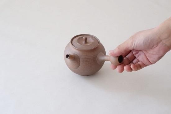 常滑急須 北條窯 焼締め急須 丸 最高の日本茶体験を すすむ屋茶店 日本茶 鹿児島茶 知覧茶専門通販オンラインストア