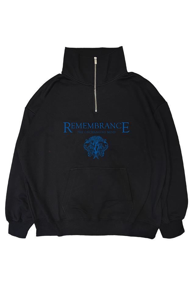 佪λRIOT APPAREL - Cocoa Domyoji - Half Zip Trainer ( BLACK )