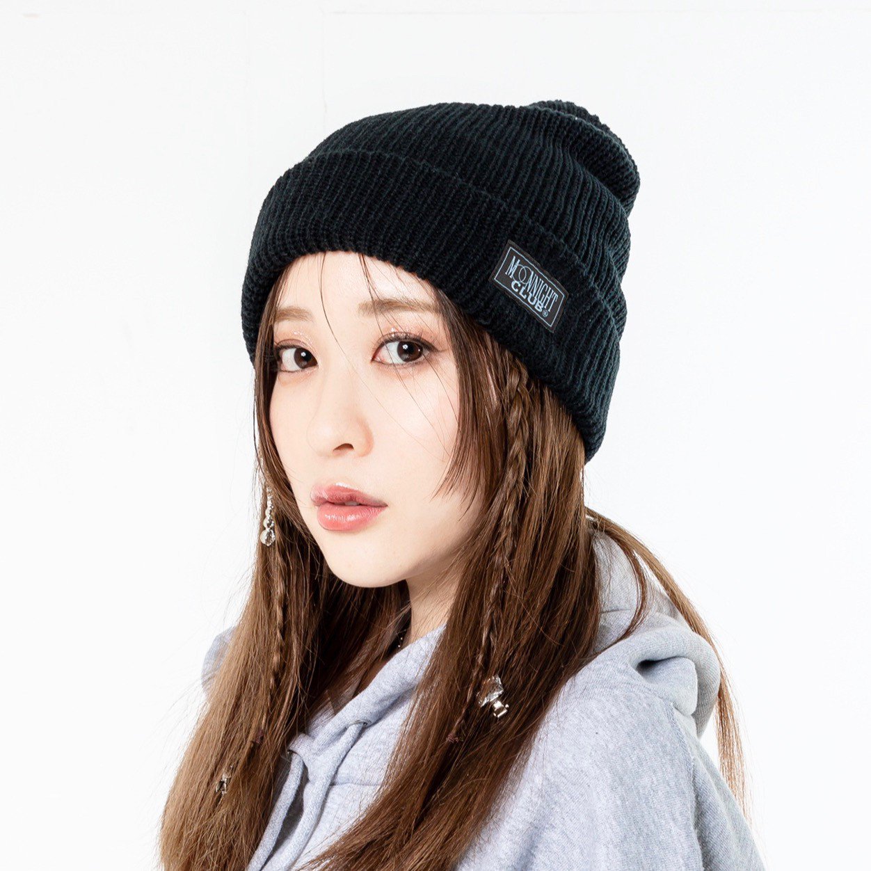 【予約商品 1月下旬お届け】Suu×LISTLESS-MOONNIGHTCLUB knit cap（数量限定）