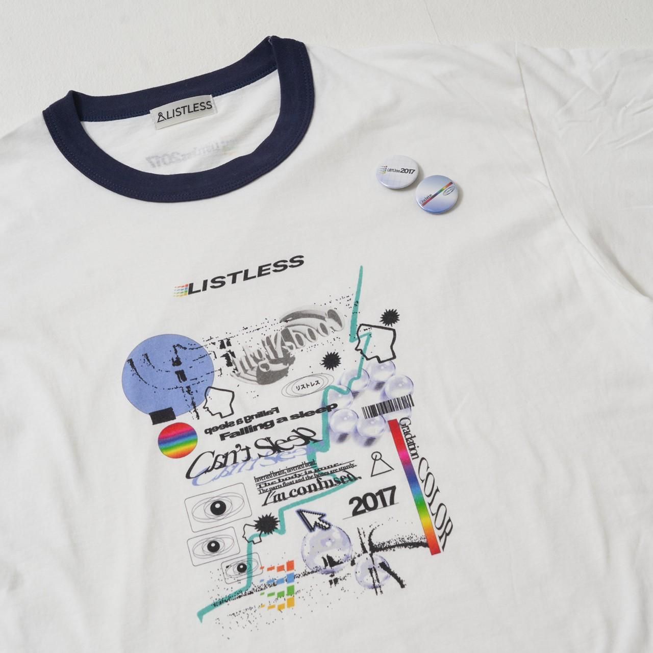 LISTLESSから缶バッチ付き新作リンガーTシャツ【『listless XP