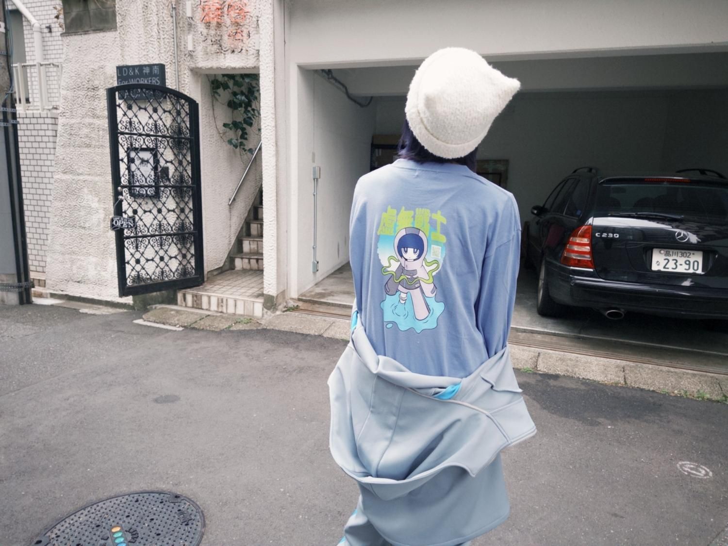 LISTLESS-虚無ちゃん【虚無戦士】L/S TEE（BLUE PURPLE） - GYFT