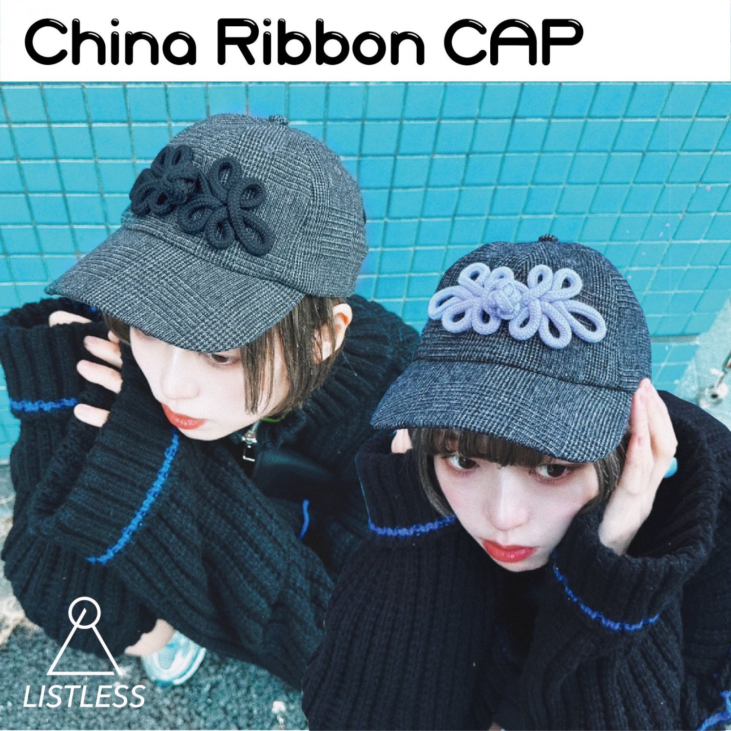 <img class='new_mark_img1' src='https://img.shop-pro.jp/img/new/icons2.gif' style='border:none;display:inline;margin:0px;padding:0px;width:auto;' />ڿ̸LISTLESS-China Ribbon CAPBlack/Blue purple