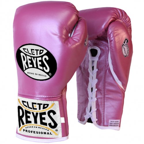 耐久性の高い公式用グローブレイジェス　ボクシング グローブ　8オンス　セーフテック　ピンク　REYES