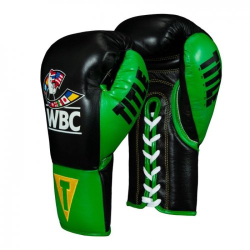 TITLE(タイトル) WBC プロ ファイトグローブ/ブラック×グリーン- ボクシング・格闘技用品　ボックスエリート