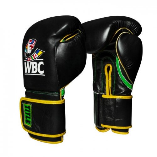 TITLE(タイトル) WBC バッグ・グローブ/ブラック×グリーン- ボクシング・格闘技用品　ボックスエリート