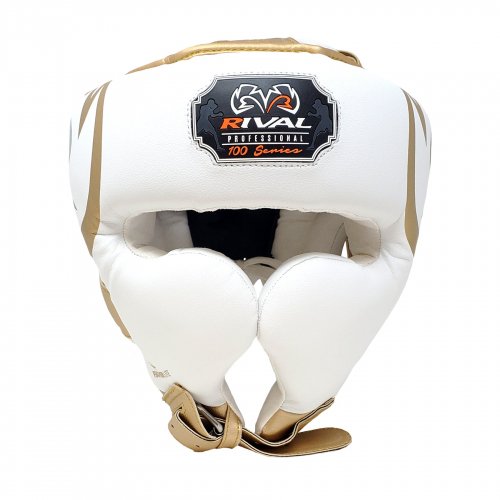 Rival(ライバル)　RHG100　PROFESSIONAL ヘッドガード/ホワイト×ゴールド - ボクシング・格闘技用品　ボックスエリート