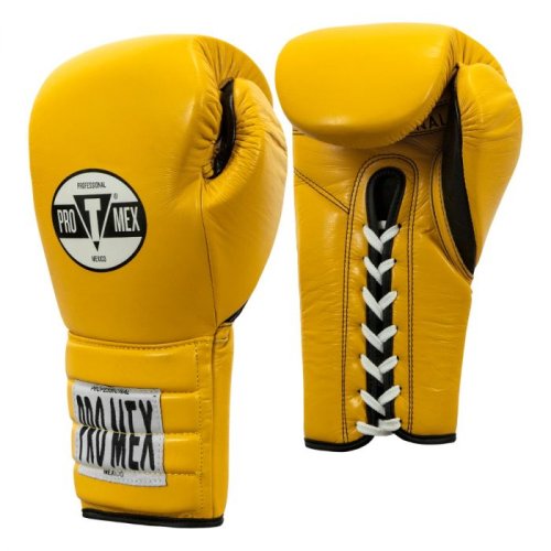 PRO MEX(プロメックス) プロ・トレーニング＆スパーリンググローブV3.0(紐式)/イエロー：取り寄せサイズ- ボクシング・格闘技用品　 ボックスエリート