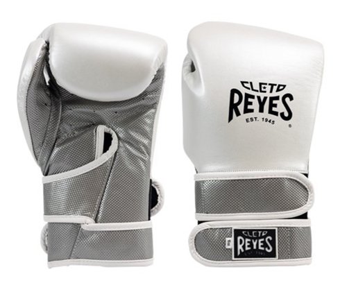 REYES(レイジェス) ダブルループ式　スパーリング・トレーニング用グローブ/ホワイトパール×シルバー - ボクシング用品　 ボックスエリート