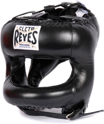 REYES(レイジェス)ヘッドギア・Redesigned・ナイロンフェースバー付き(フルフェイス)ブラック - ボクシング・格闘技用品　ボックスエリート