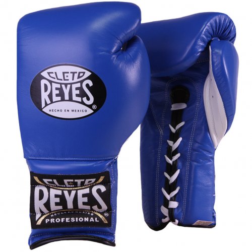 REYES(レイジェス) トレーニング＆スパーリンググローブ　紐式　ブルー　- ボクシング・格闘技用品　ボックスエリート