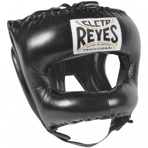 REYES(レイジェス)ヘッドギア・ナイロンフェースバー付き(フルフェイス) トラディショナル・タイプ/ブラック - ボクシング・格闘技用品　 ボックスエリート