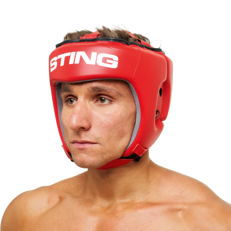 Sting スティング リオ オリンピック公式 Aiba ヘッドギア 赤 ボクシング 格闘技用品 ボックスエリート