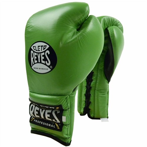 REYES(レイジェス) 　トレーニング＆スパーリンググローブ（紐式）ライムグリーン- ボクシング・格闘技用品　ボックスエリート