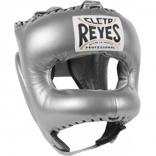 REYES(レイジェス)ヘッドギア・ナイロンフェースバー付き(フルフェイス) トラディショナル・タイプ/チタニウム- ボクシング・格闘技用品　 ボックスエリート