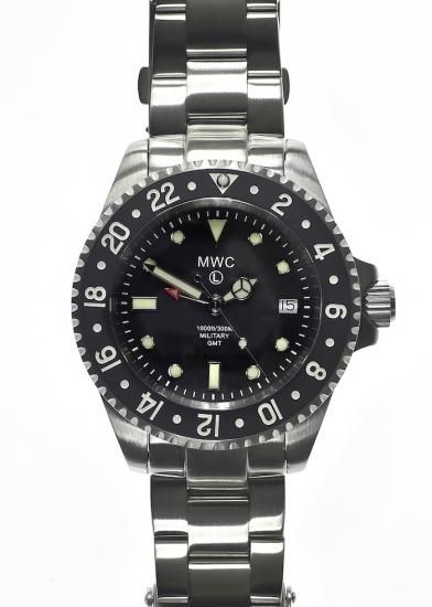 ケースステンレススチール【美品】MWC MILITARY ダイバー GMT 300m防水