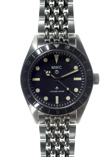 ミリタリーウォッチ MWC時計 1960s 39mm ハイブリッド 300m ダイバーズ サブマリーナ ステンブレスレット メカクォーツ SEIKO  VH31