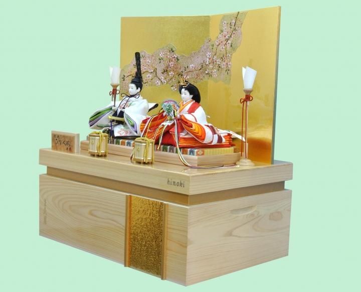 久月 銘木ｼﾘｰｽﾞ「檜」 飯塚孝作 木胴作り衣裳着 銘木 檜 収納
