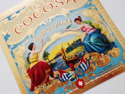 ヴィンテージ シガーBOXラベル COCOSA - Ju-co 海外紙もの・輸入雑貨