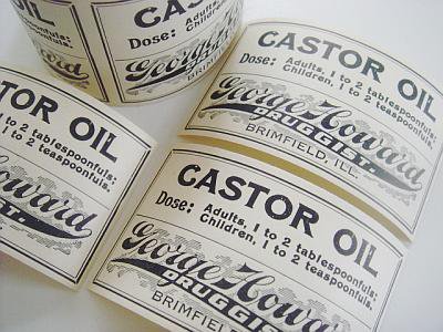 お薬ラベル CASTOR 2枚 - Ju-co 海外紙もの・輸入雑貨・ラッピング用品