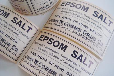 お薬ラベル EPSOM 2枚 - Ju-co 海外紙もの・輸入雑貨・ラッピング用品
