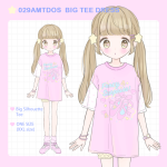 029AMTDOS BIG TEE DRESS