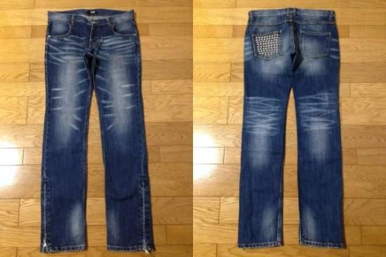 Glad News グラッドニュース 裾ジップスタッズデニムパンツ サイズ 4 中古 古着 メンズ フルギックス 中古ジーンズ 古着専門通販 Furugix
