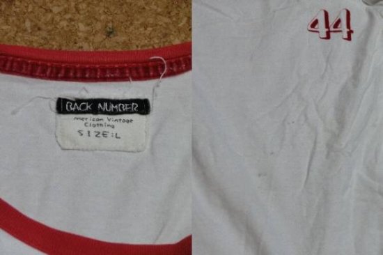 BACK NUMBER バックナンバー 数字ロゴTシャツ サイズ：L 【中古】 古着